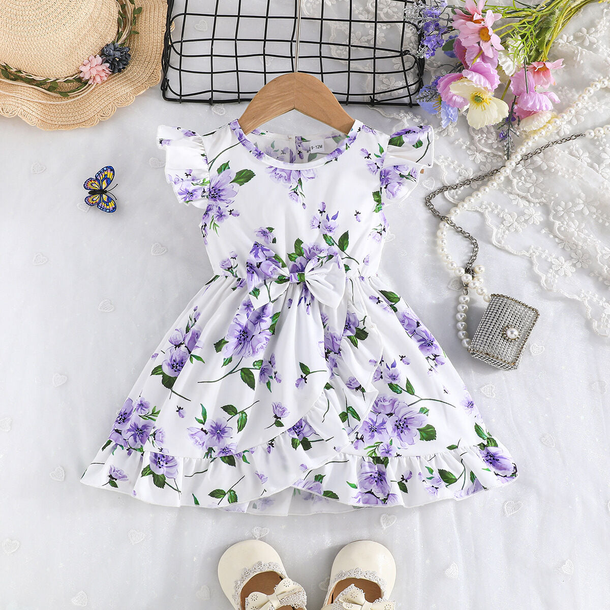 Lavender lilac floral dress