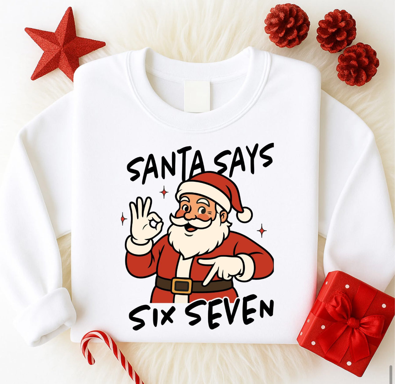 Six seven Santa jumper