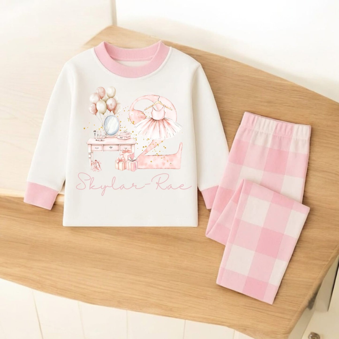 Ballerina number personalised birthday pyjamas