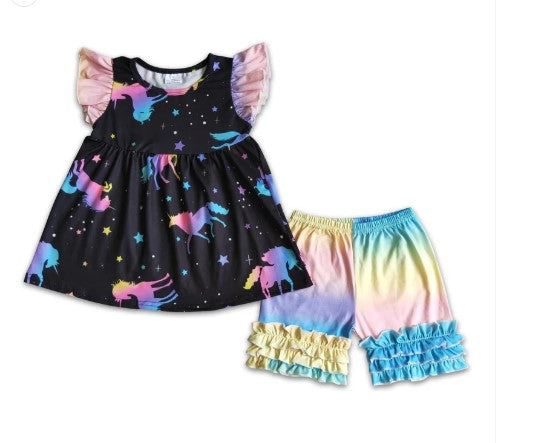 Unicorn Shorts Set