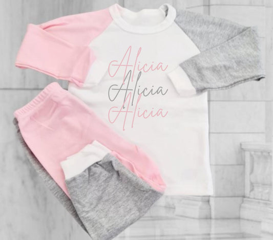 Personalised Scripted Two Tone Loungset