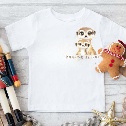 Mummy & Me Personalised Meerkat Personalised T-shirt