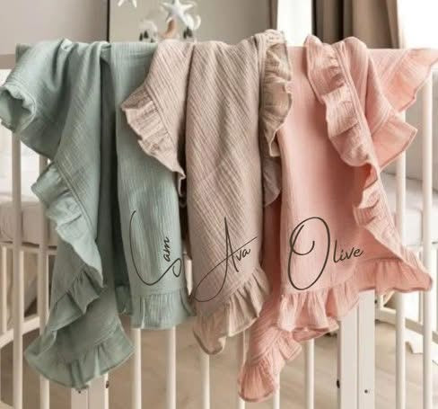 Personalised frilled blankets