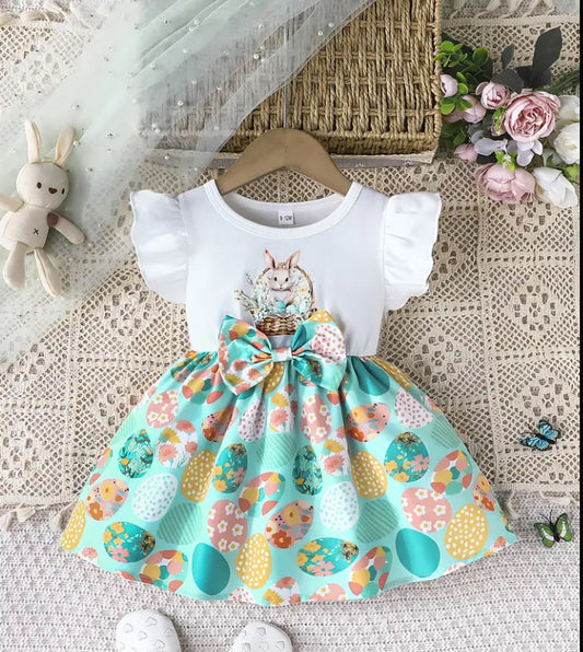 Printed Easter dress - multiple colours.