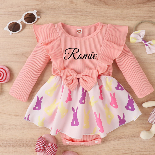 Personalised Easter Ribbed Vest/Dress