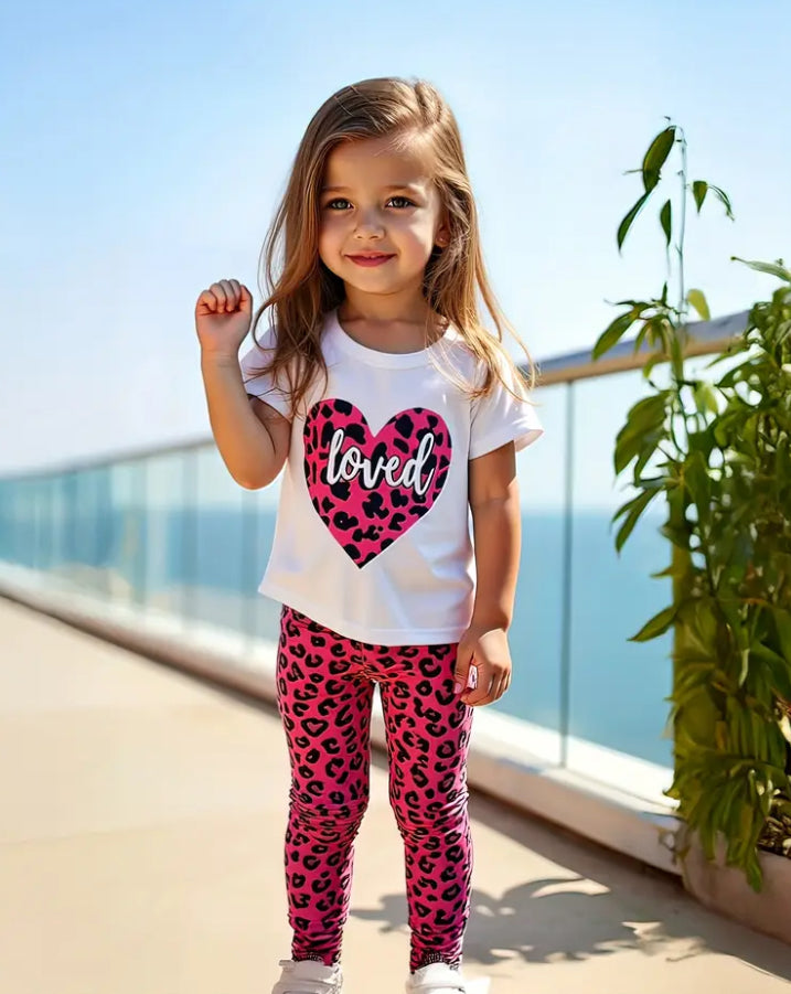 Loved leopard print leggings set