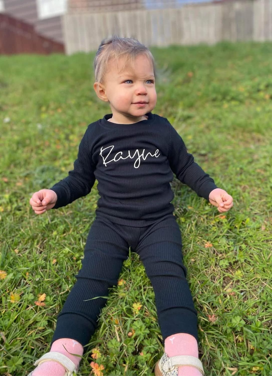 Personalised ribbed loungeset (multiple colours)