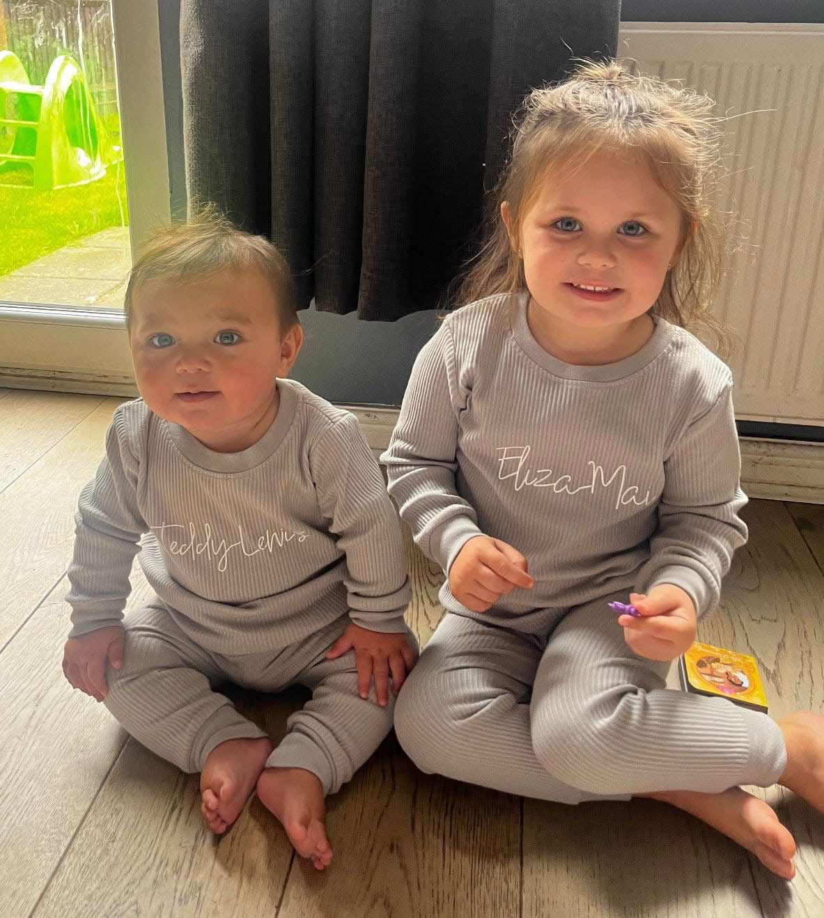 Personalised ribbed loungeset (multiple colours)