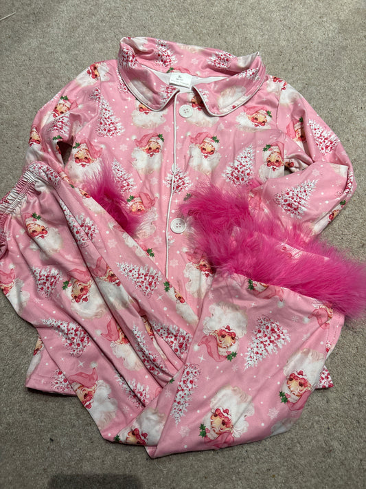 Fluffy Santa 5 year pyjamas