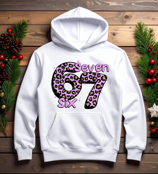 6-7 leopard hoodie