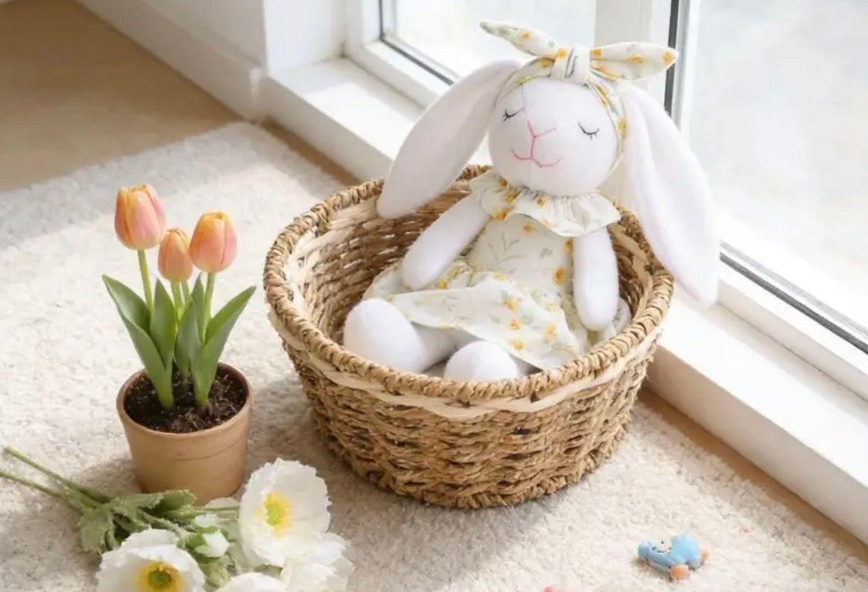 27CM PLUSH BUNNY - LEMON (can be personalised on ear)