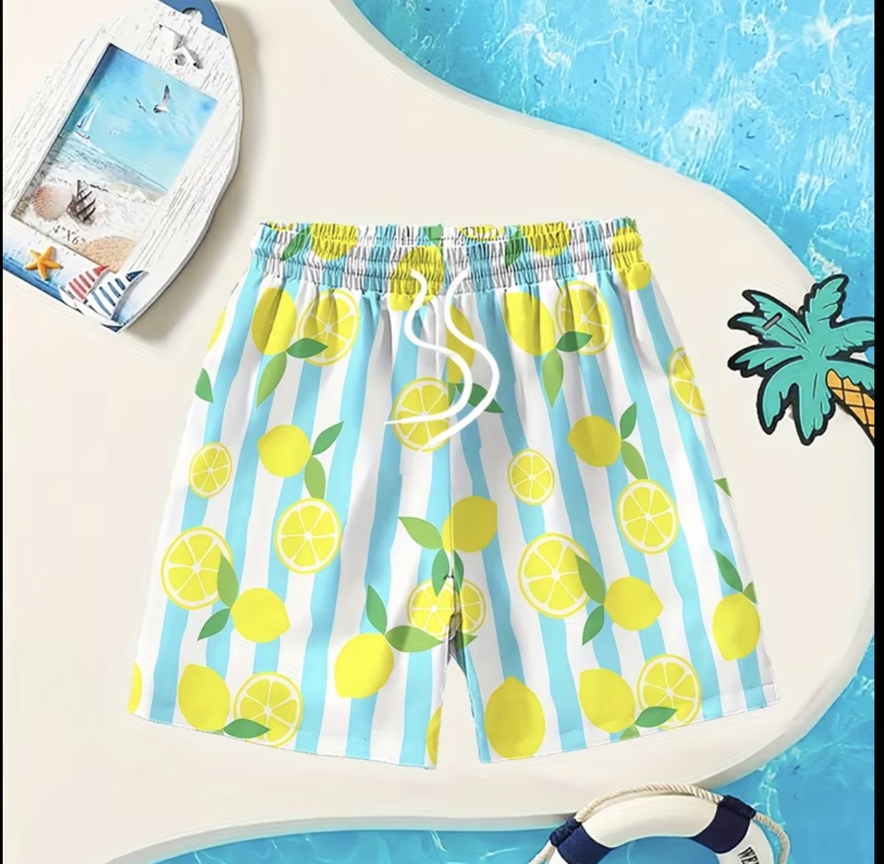 LEMON PRINTED SWIMSHORTS