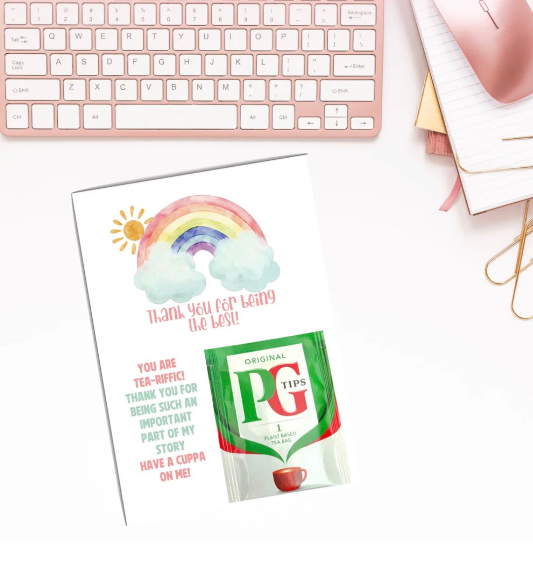 THANKYOU TEACHER TEA BAG CARD