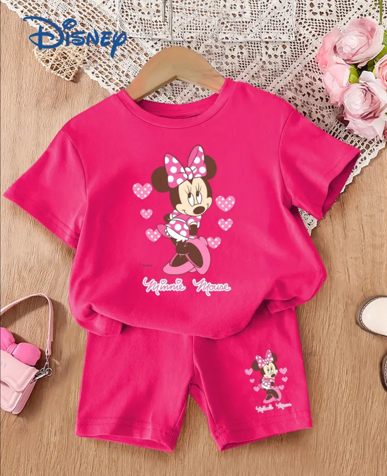 SAMPLE SALE - Minnie Mouse cycling shorts set