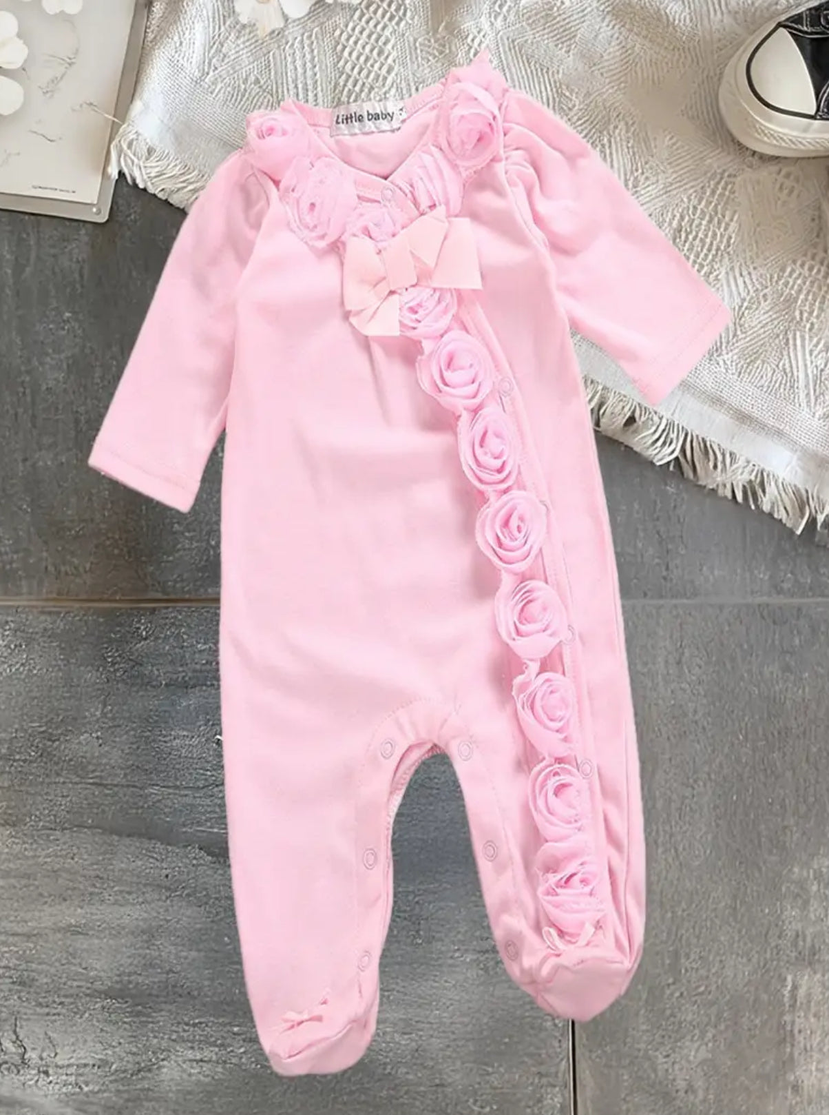 ROSE RUFFLE BABY GROW