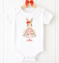 STRAWBERRY BUNNY PERSONALISED 1ST EASTER VEST