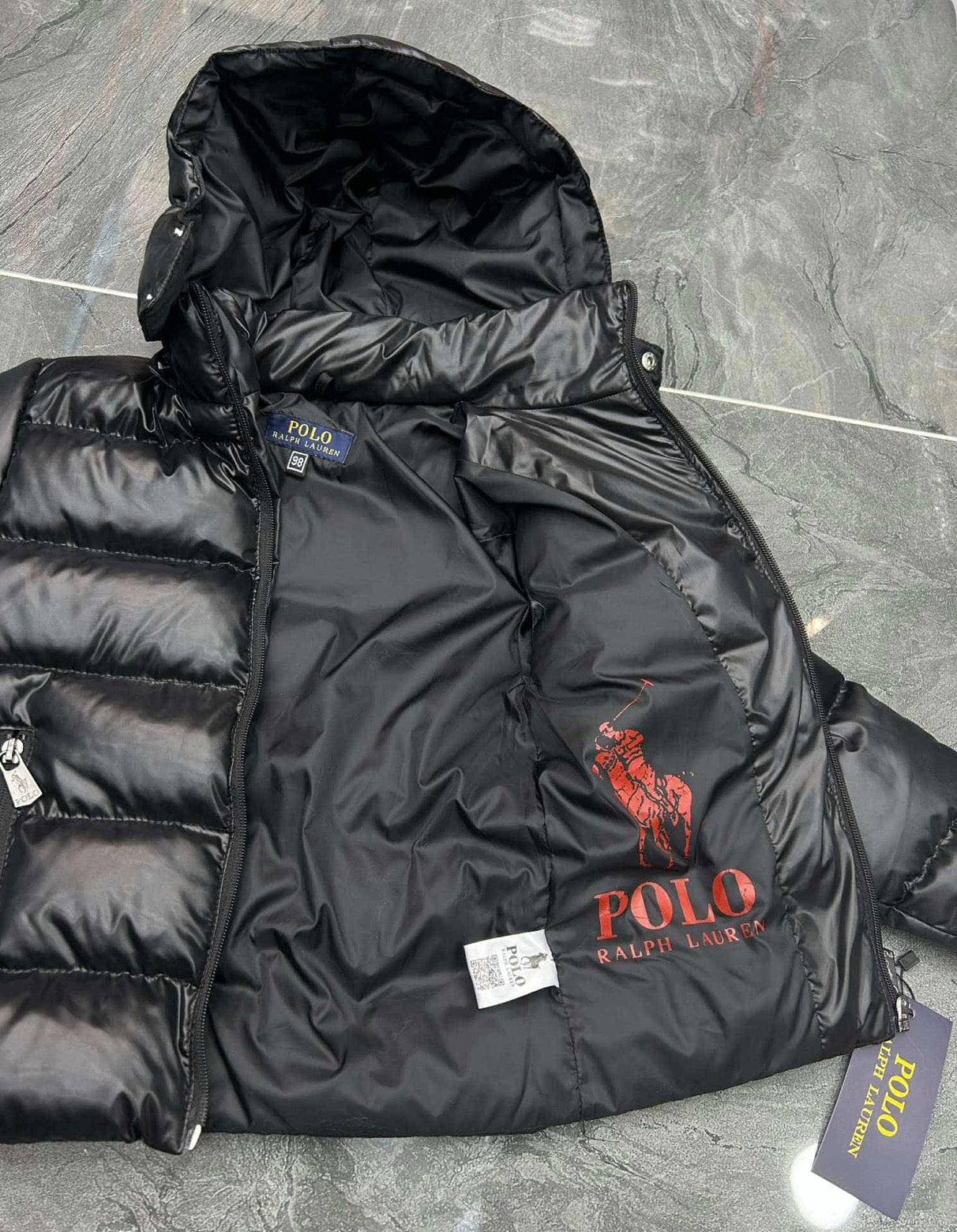 POLO BLACK PUFFA JACKET