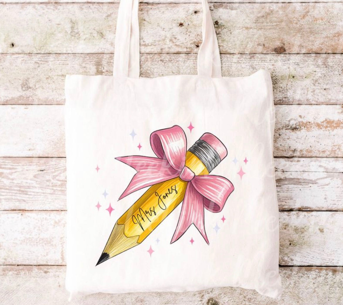 PERSONALISED TEACHER TOTE BAG