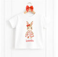 STRAWBERRY BUNNY PERSONALISED T SHIRT