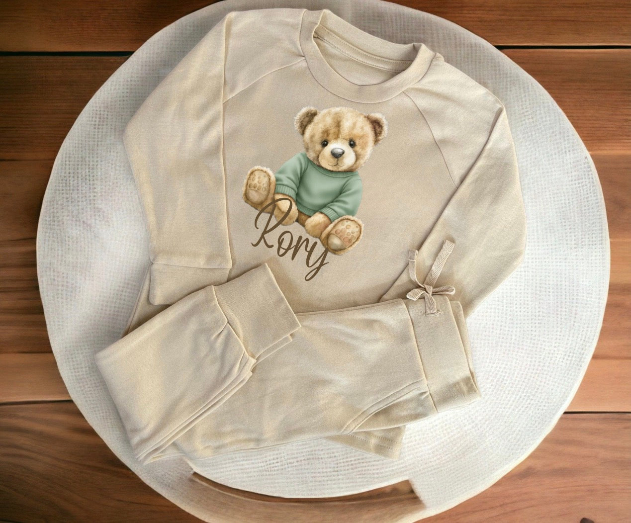LITTLE SAGE BEAR TEDDY PERSONALISED LOUNGESET