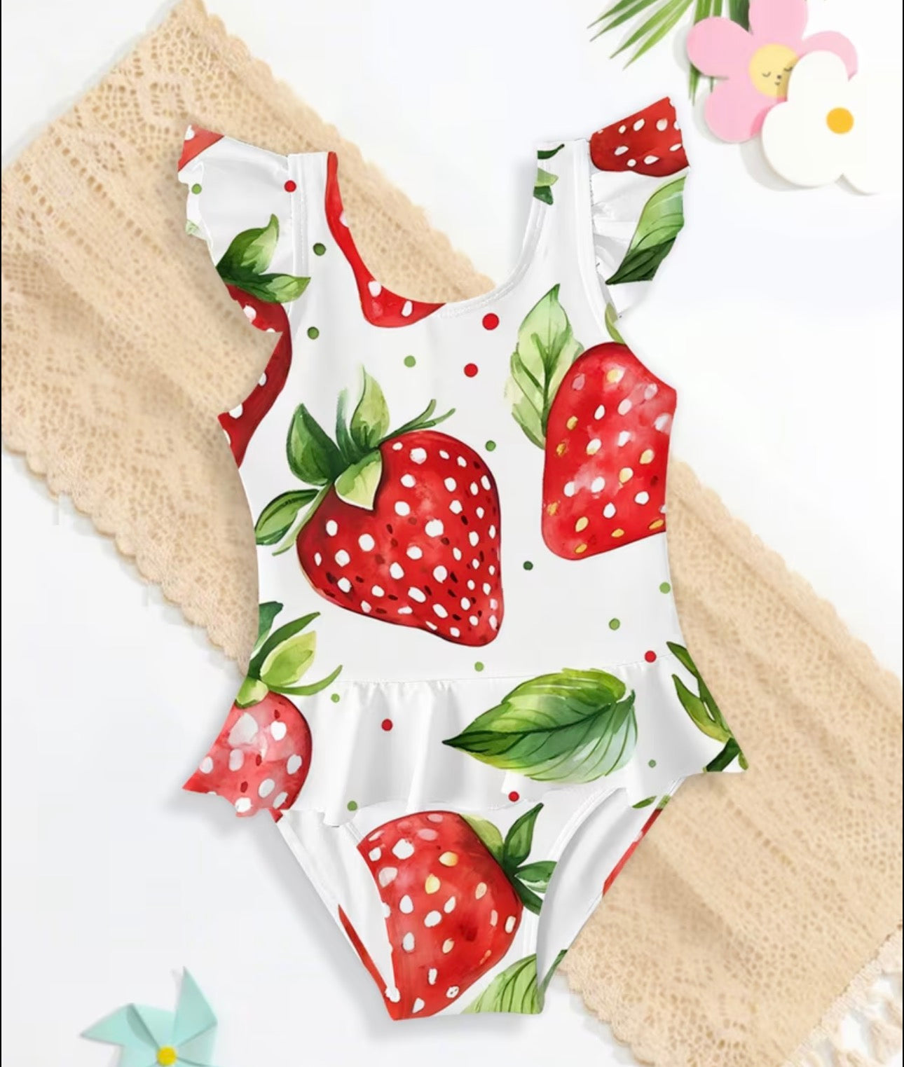 STRAWBERRY PATTEN SWIMSUIT