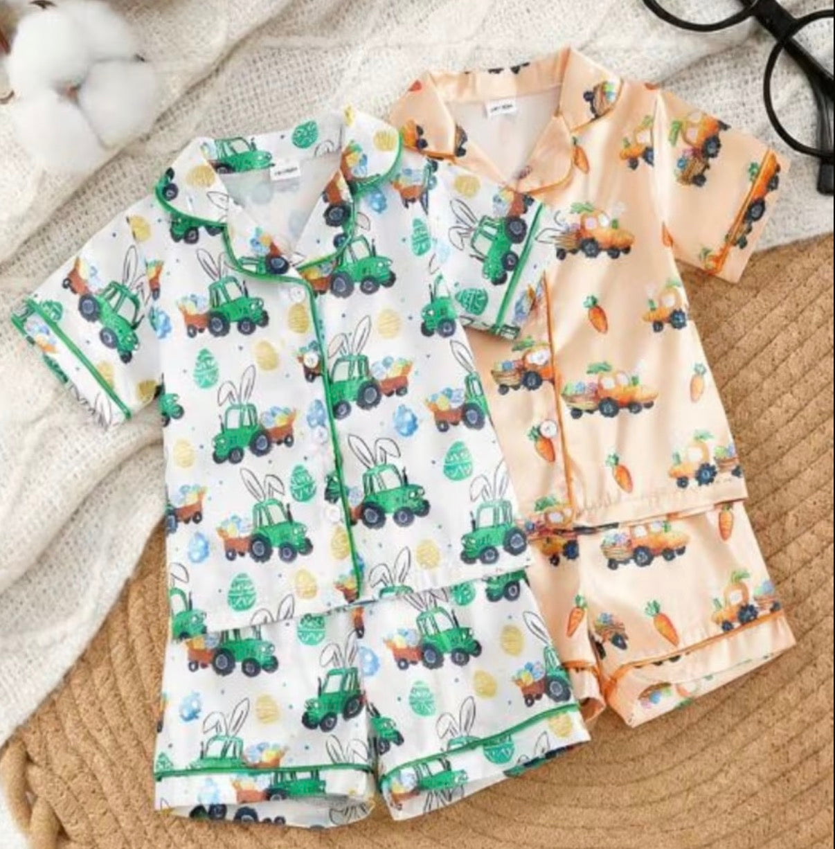 2 PACK EASTER TRANSPORT PYJAMAS