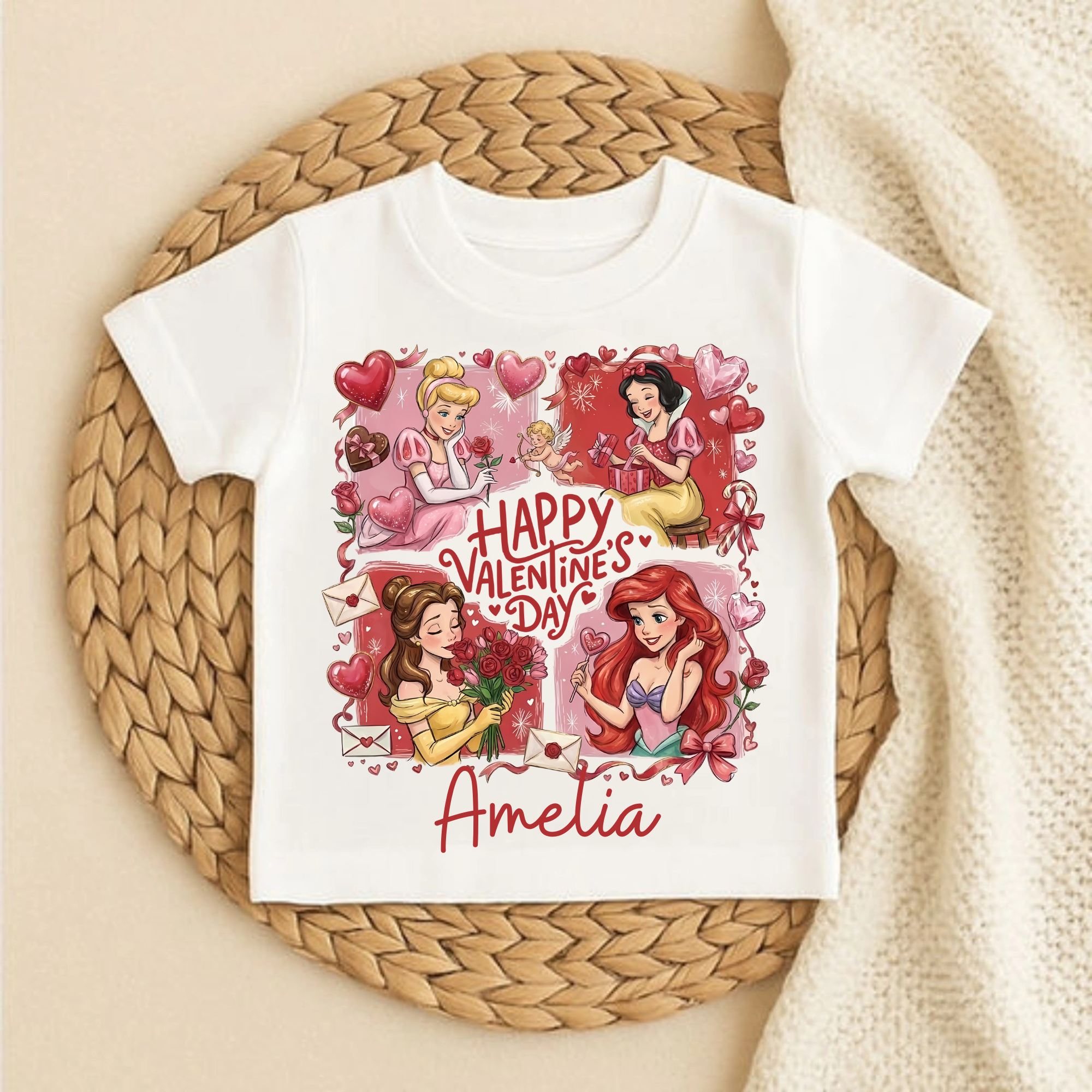 PERSONALISED GIRL GANG VALENTINES T SHIRT