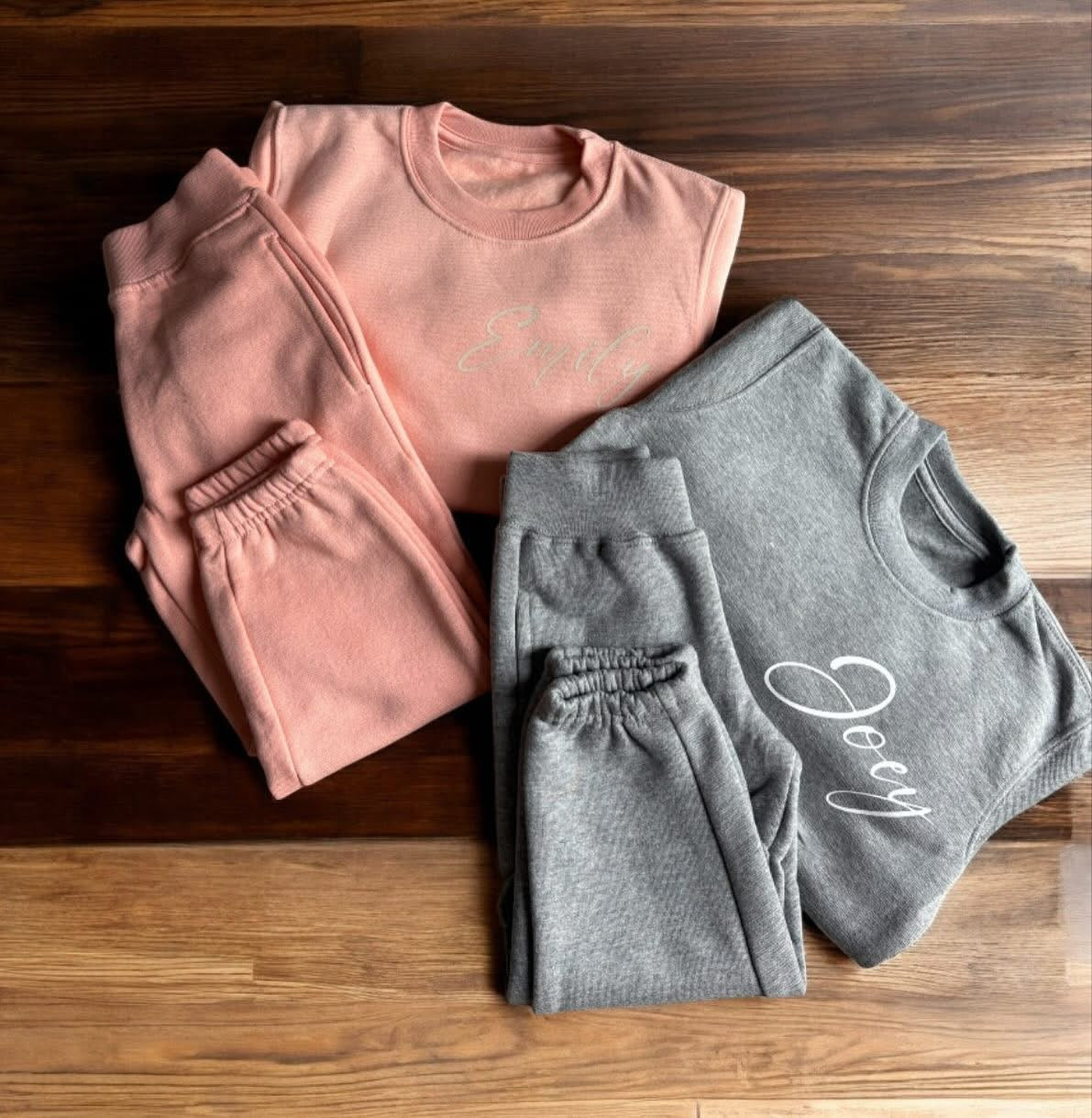 CREW NECK PERSONALISED FLEECED LINED SET