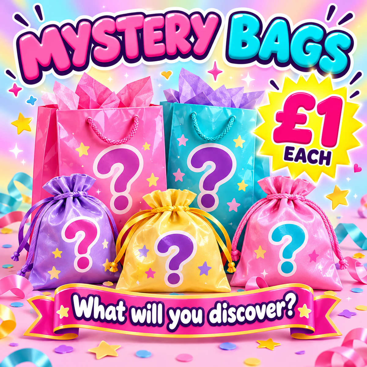 £1 MYSTERY BAGS - may include clothing