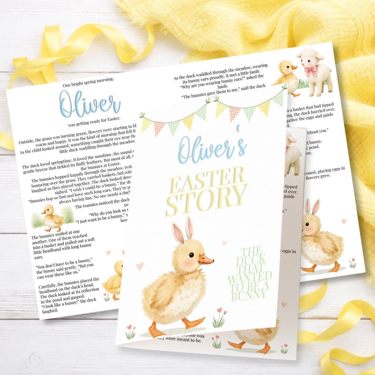 PERSONALISED A4 EASTER STORY BOOK (printed on card)