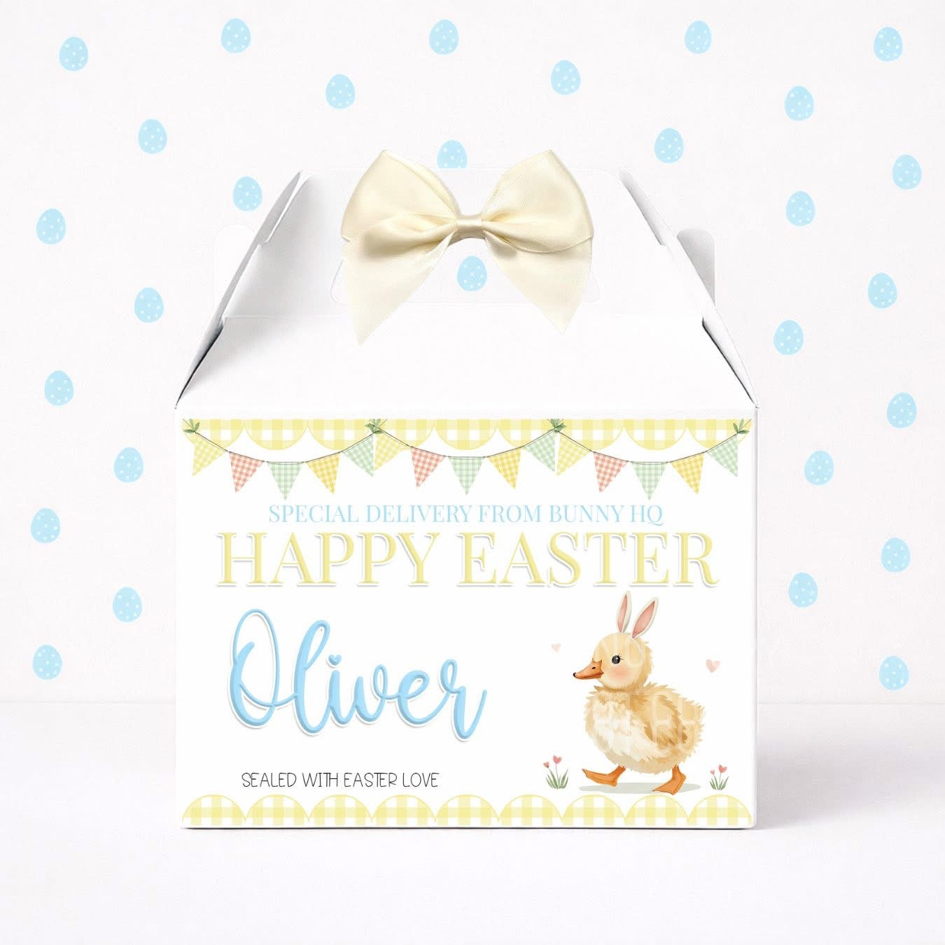 LITTLE DUCKLING BLUE PERSONALISED TREAT BOX