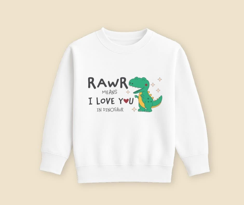 DINOSAUR VALENTINES SWEATSHIRT