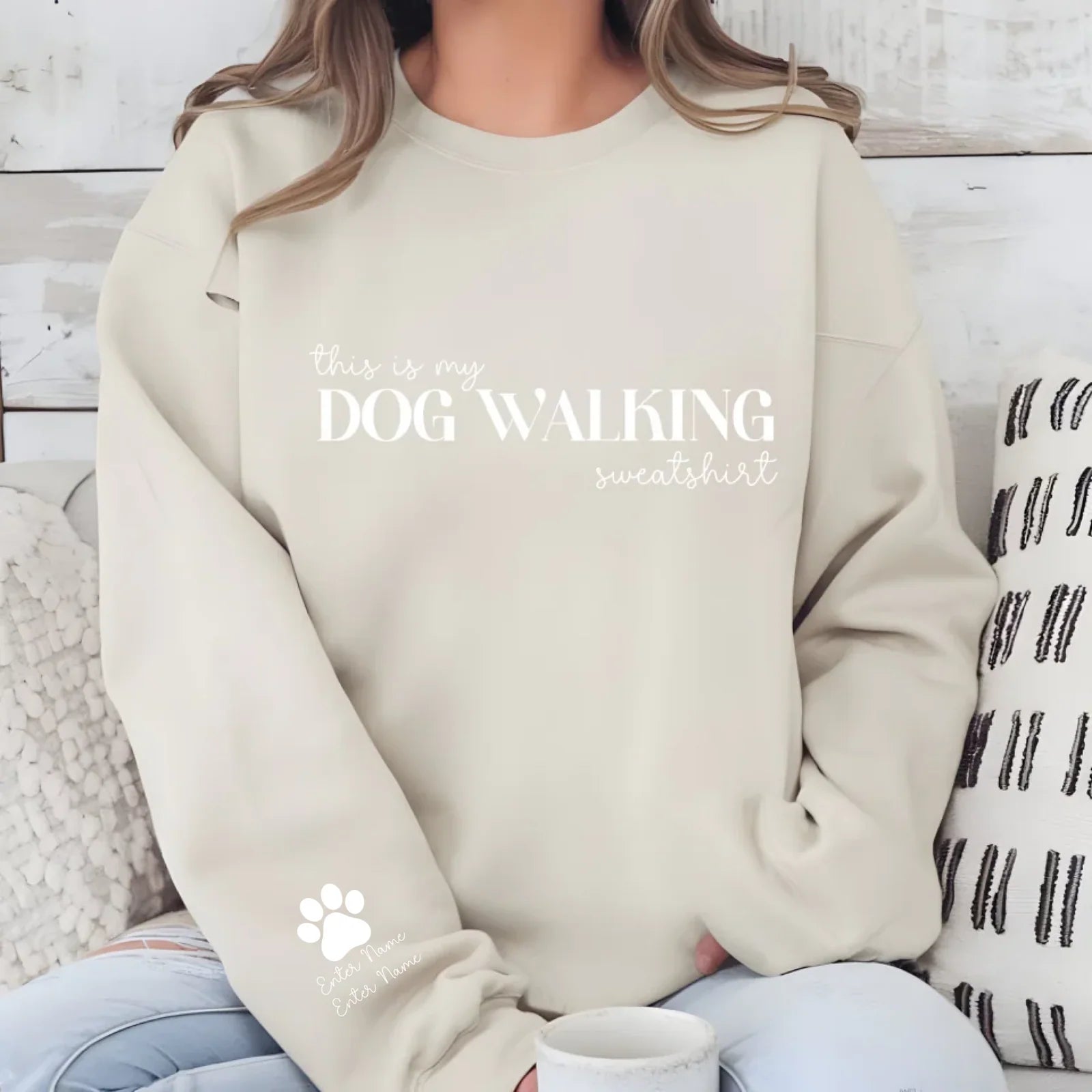 DOG WALKING SWEATSHIRT PERSONALISED JUMPER