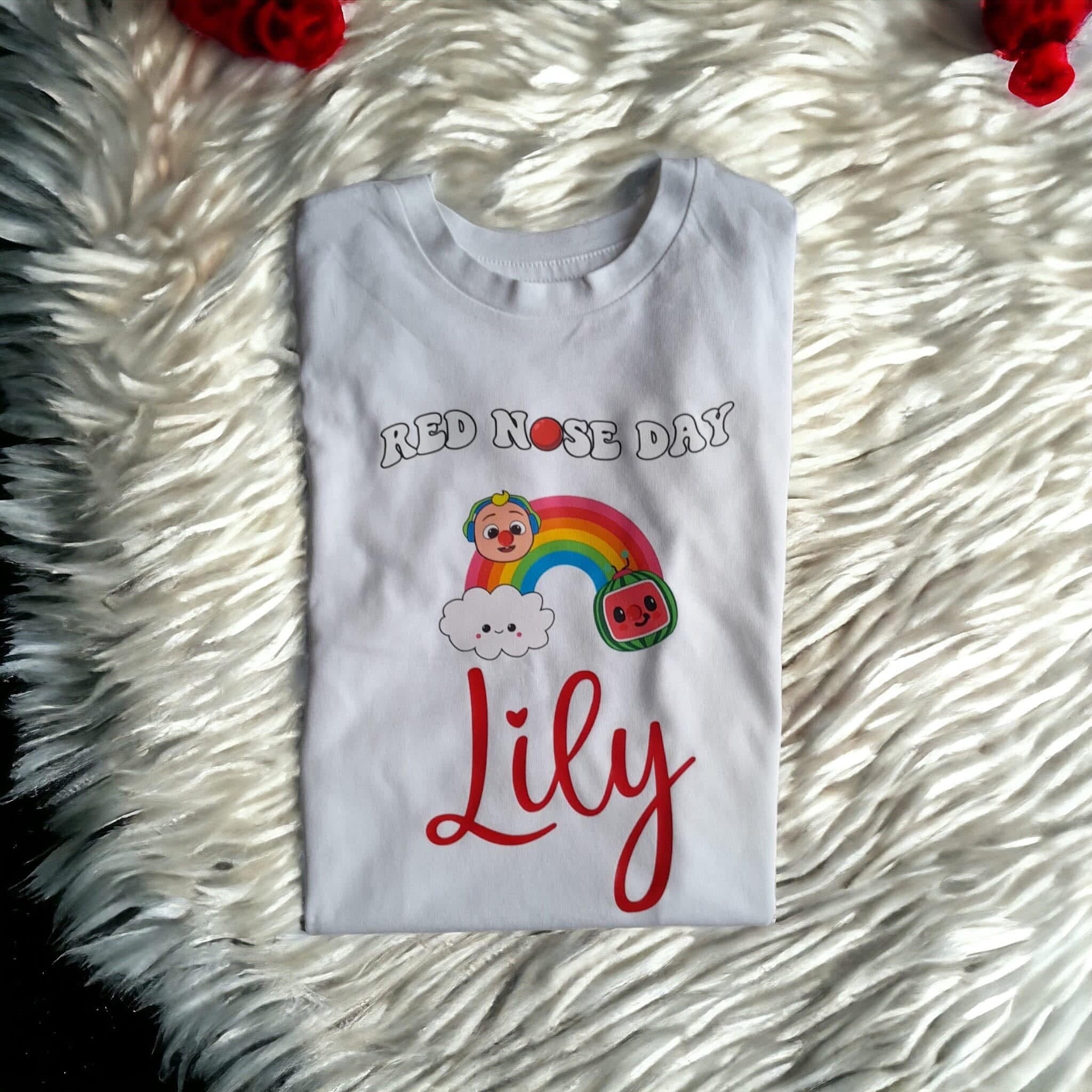 CCMELON PERSONALISED RED NOSE DAY T SHIRT