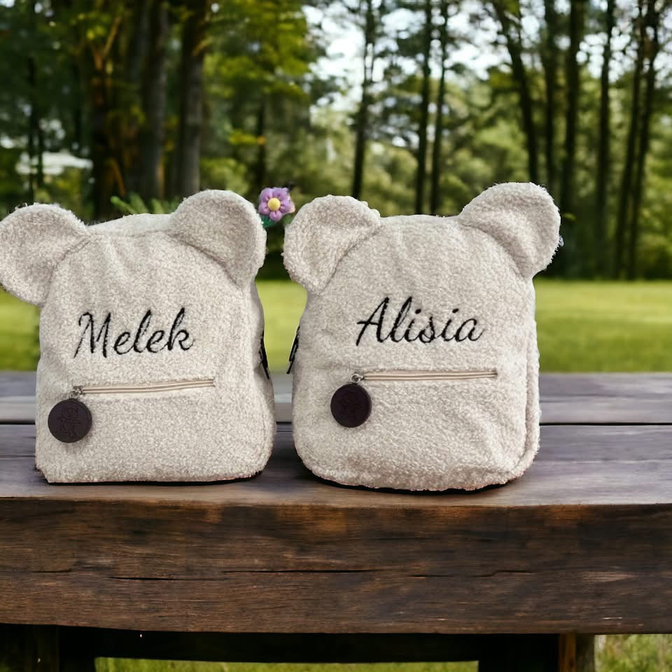 TEDDY FLEECE PERSONALISED BACKPACK