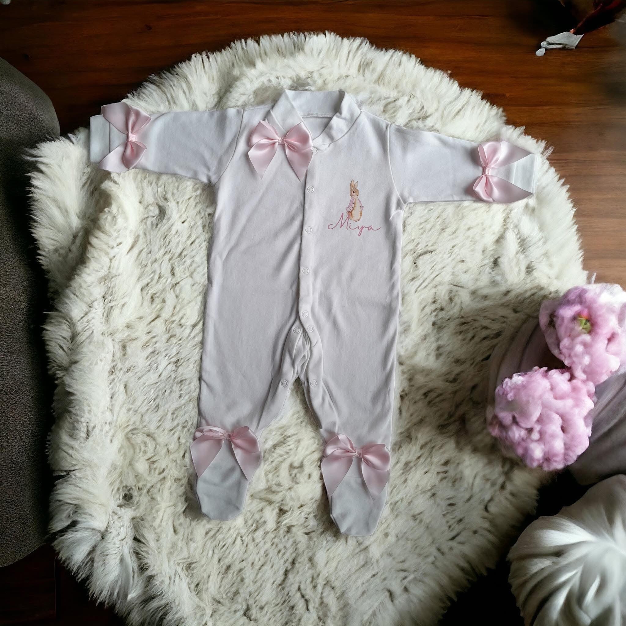 FLOPSY RABBIT PERSONALISED BABYGROW