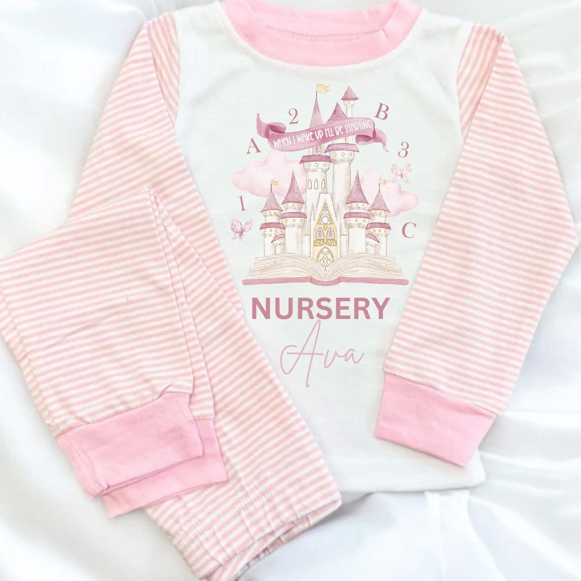 WHEN I WAKE UP NURSERY/SCHOOL PERSONALISED PYJAMAS