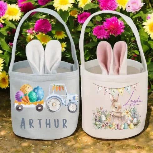 PERSONALISED VELOUR BUNNY BAGS