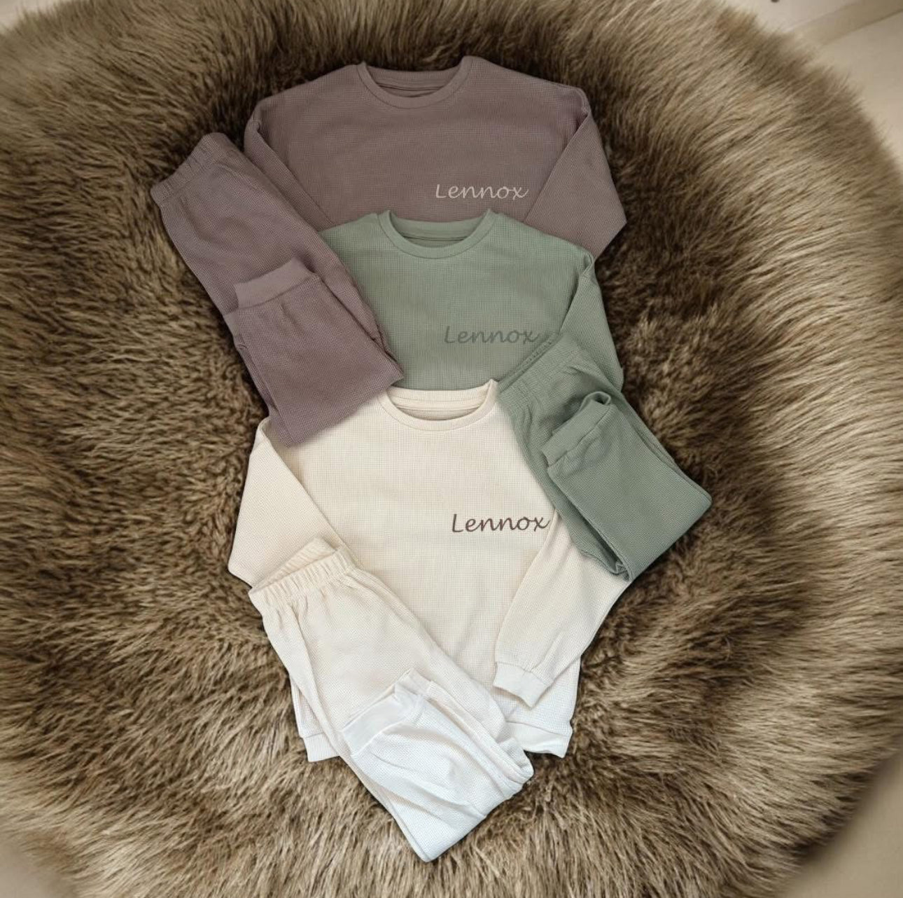 WAFFLE KNIT PERSONALISED LOUNGESET