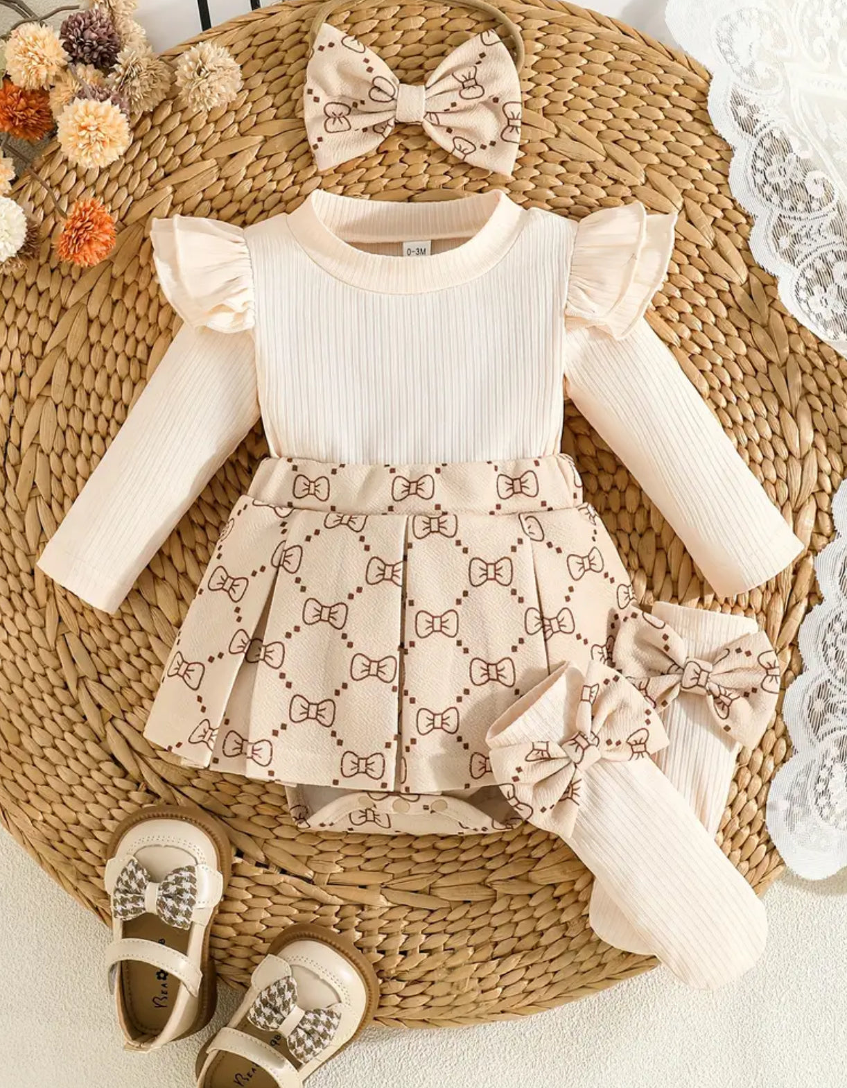 GEO DRESS & SOCKS SET 12/18m