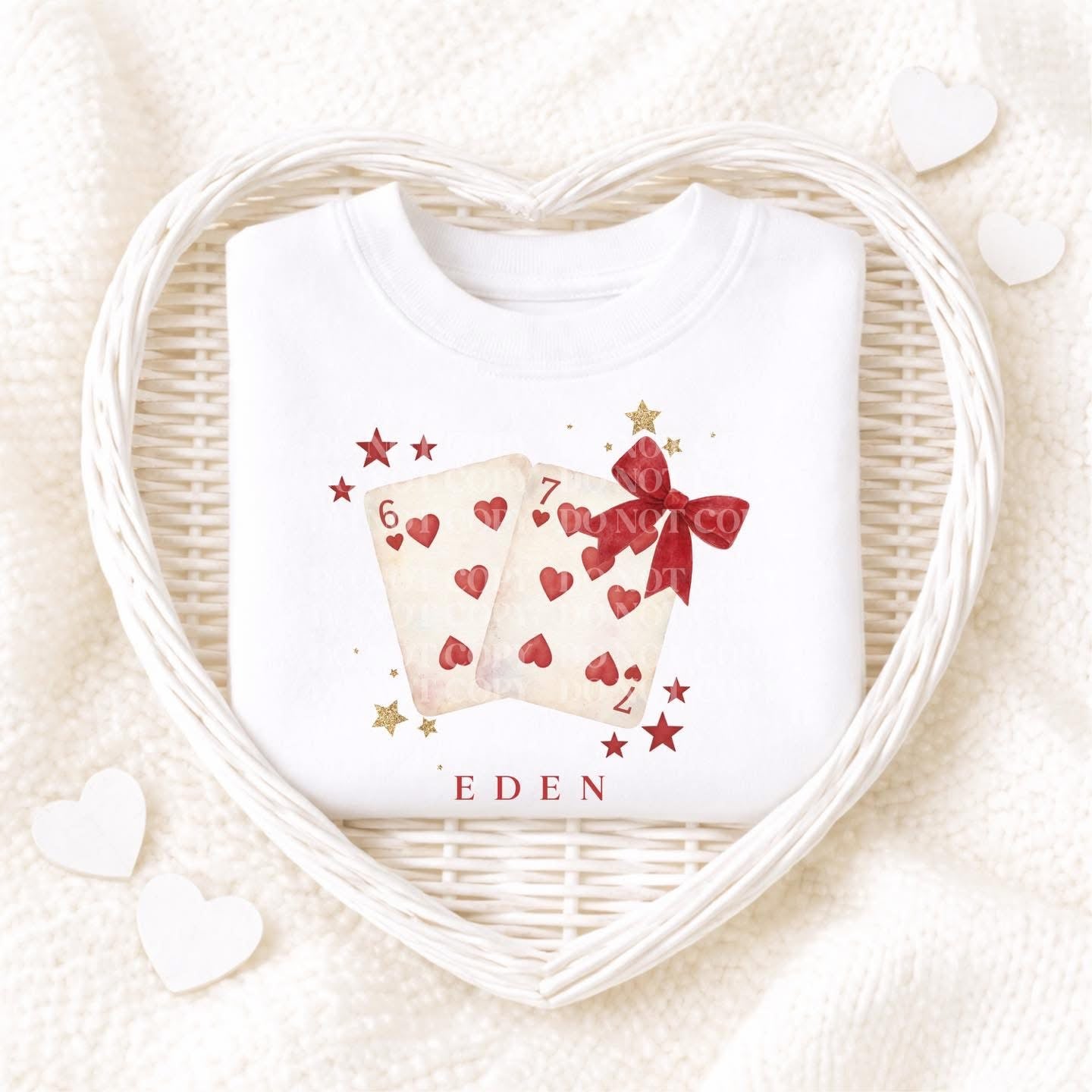 67 FLEECED LINED SWEATSHIRT PERSONALISED BOW DESIGN