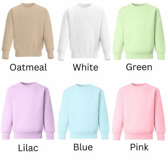 Slogan Sweatshirt (choose your colour & design - ADD DESIGN NUMBER IN Notes)