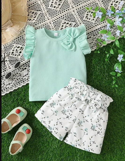 Mint Shorts Set