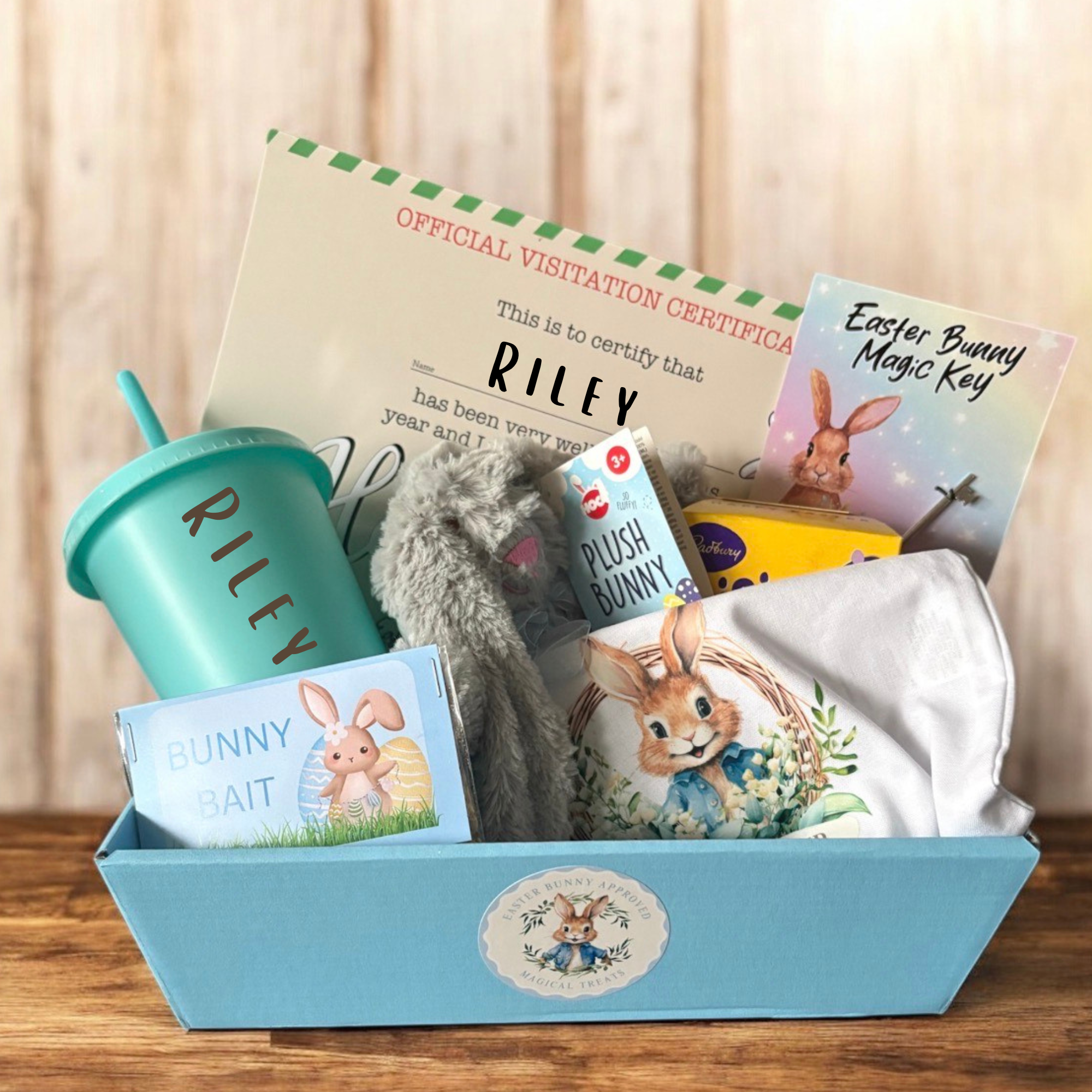 PERSONALISED EASTER HAMPER - BLUE