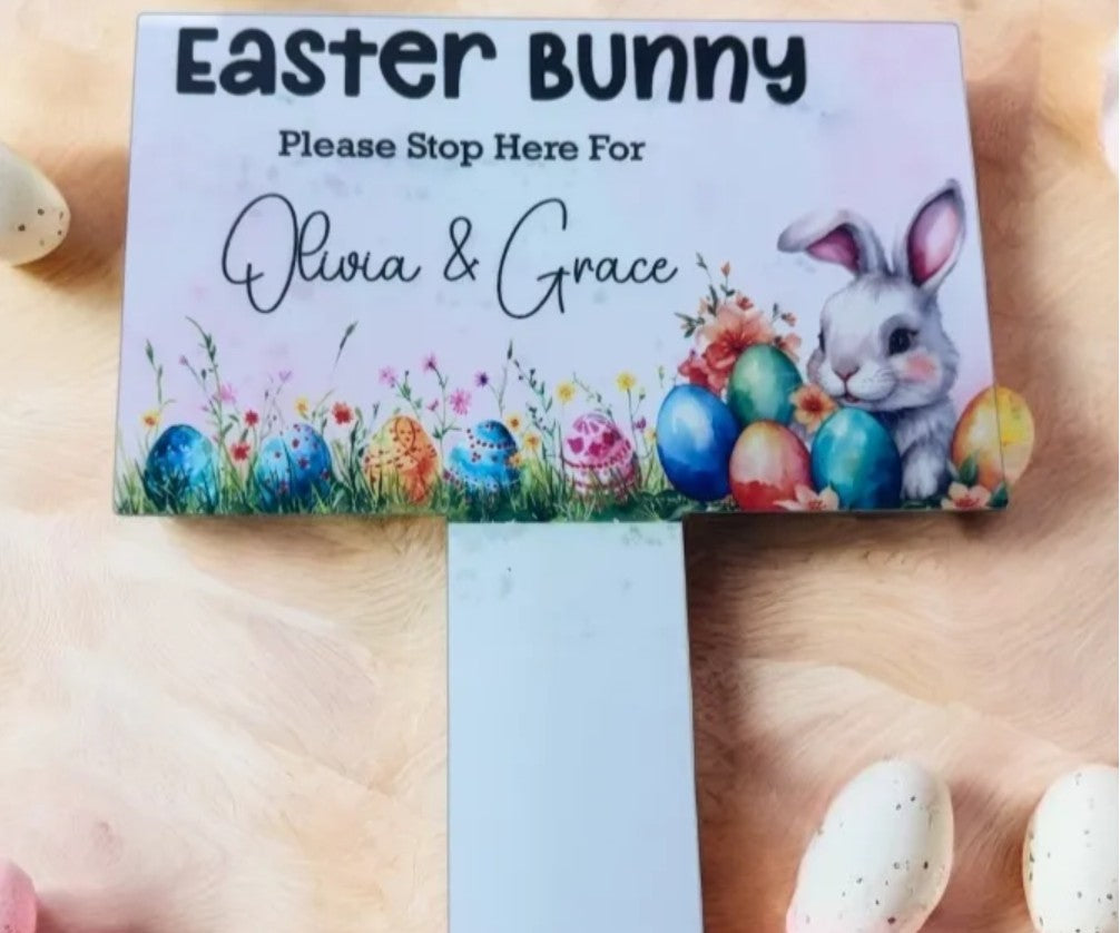 EASTER BUNNY STOP HERE PERSONALISED STEAK