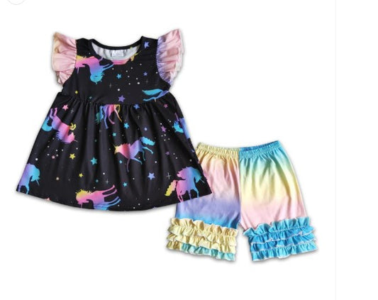 Unicorn Shorts Set