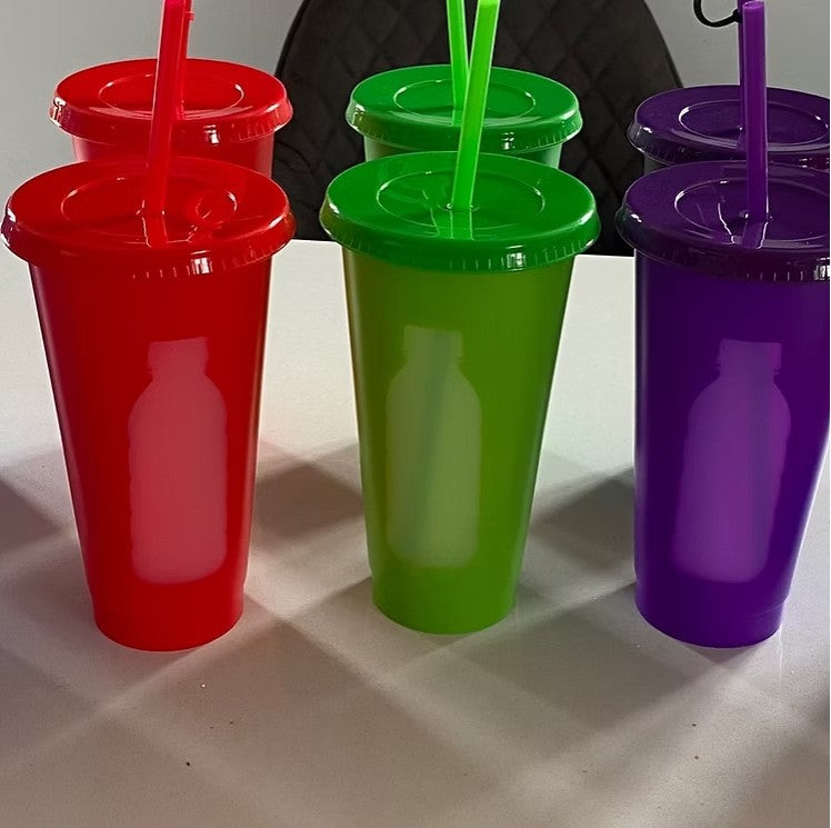 24OZ COLD CUP WITH STRAW