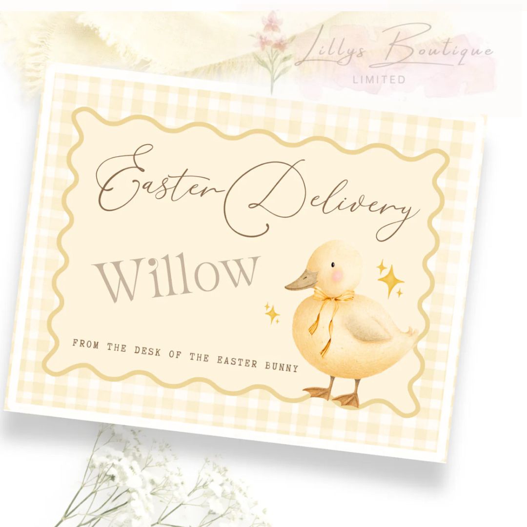 PERSONALISED EASTER DUCKLING MAGNETIC BOX