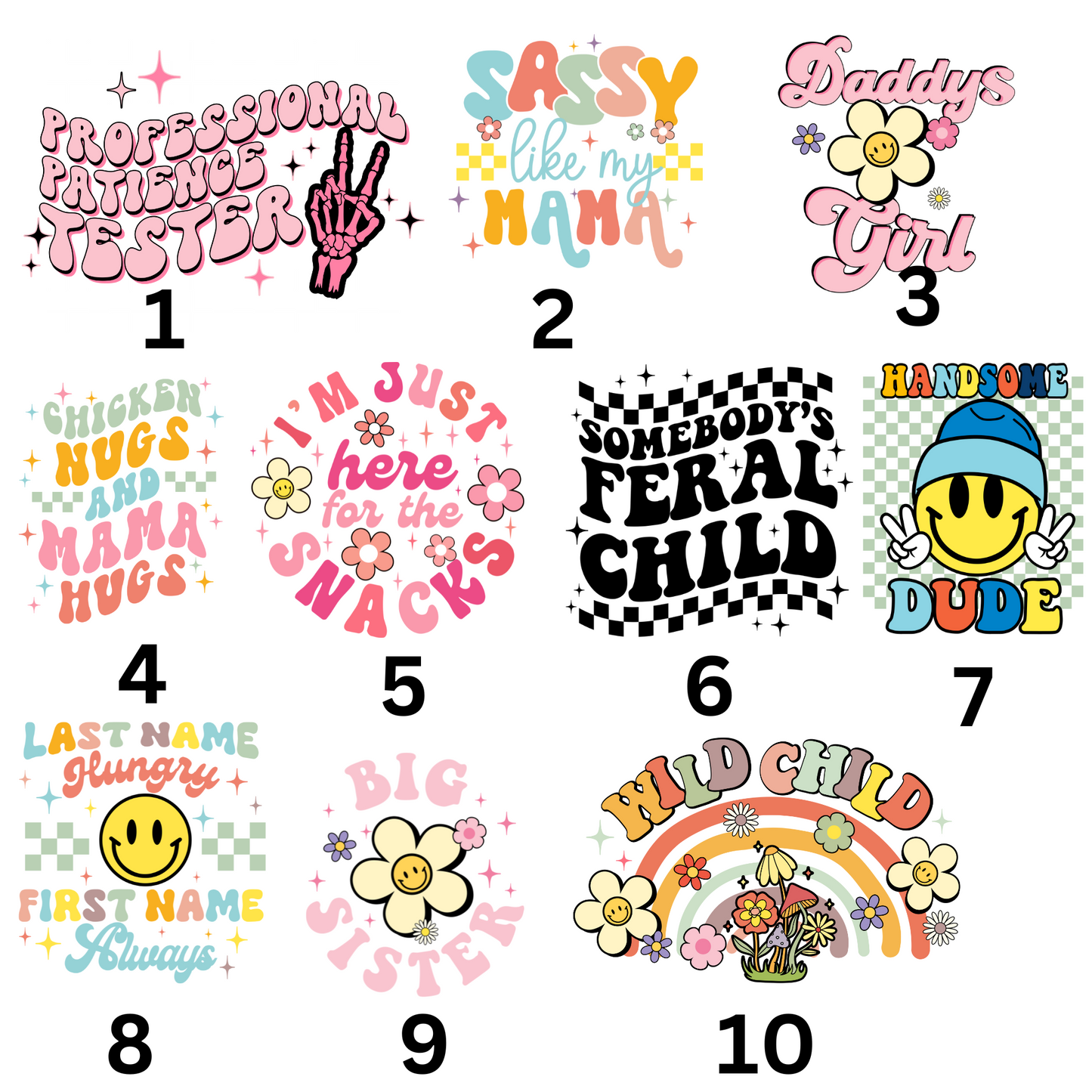 Slogan Sweatshirt (choose your colour & design - ADD DESIGN NUMBER IN Notes)