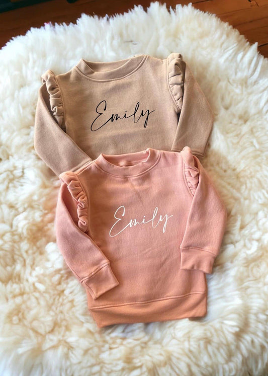 Personalised Frilled Sweatshirt